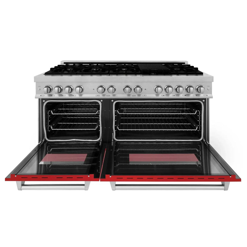 ZLINE 60" 7.4 cu. ft. Dual Fuel Range with Gas Stove and Electric Oven in Fingerprint Resistant Stainless Steel, RAS-RM-60 by Farmhouse Kitchen and Bath