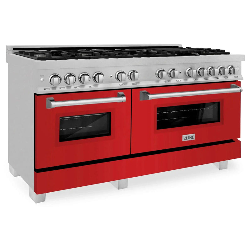 ZLINE 60" 7.4 cu. ft. Dual Fuel Range with Gas Stove and Electric Oven in Fingerprint Resistant Stainless Steel, RAS-RM-60 by Farmhouse Kitchen and Bath