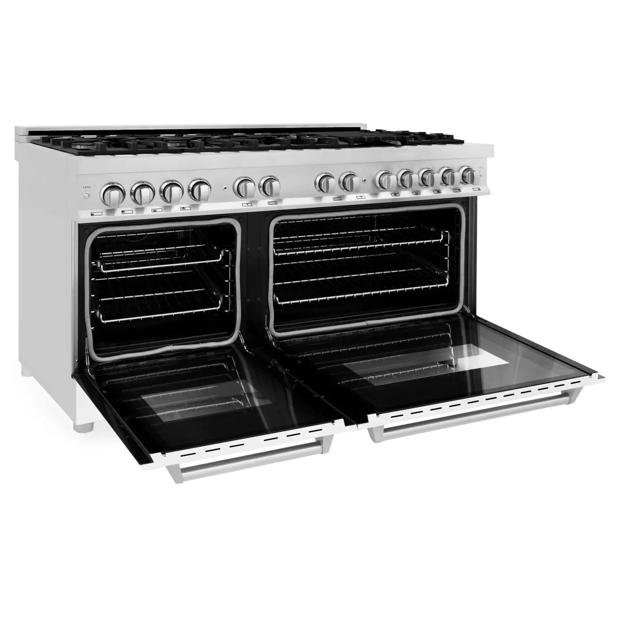 ZLINE 60" 7.4 cu. ft. Dual Fuel Range with Gas Stove and Electric Oven in Stainless Steel and White Matte Door, RA-WM-60 by Farmhouse Kitchen and Bath