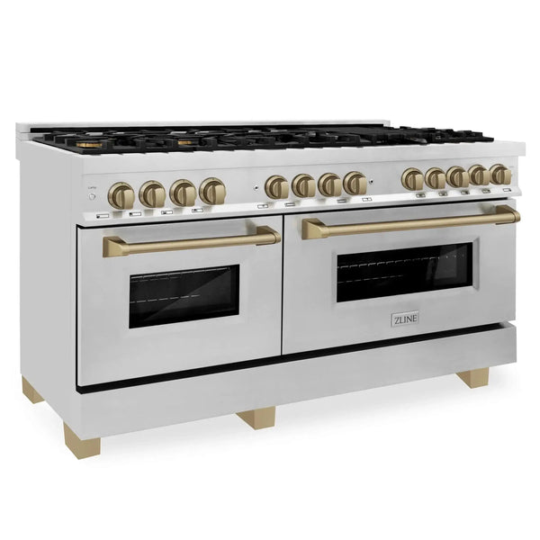 ZLINE 60" Autograph Edition, 7.4 cu. ft. Dual Fuel Range, RAZ-60-CB, photo 2 of 7