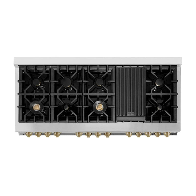 ZLINE 60" Autograph Edition, 7.4 cu. ft. Dual Fuel Range, RAZ-60-CB by Farmhouse Kitchen and Bath