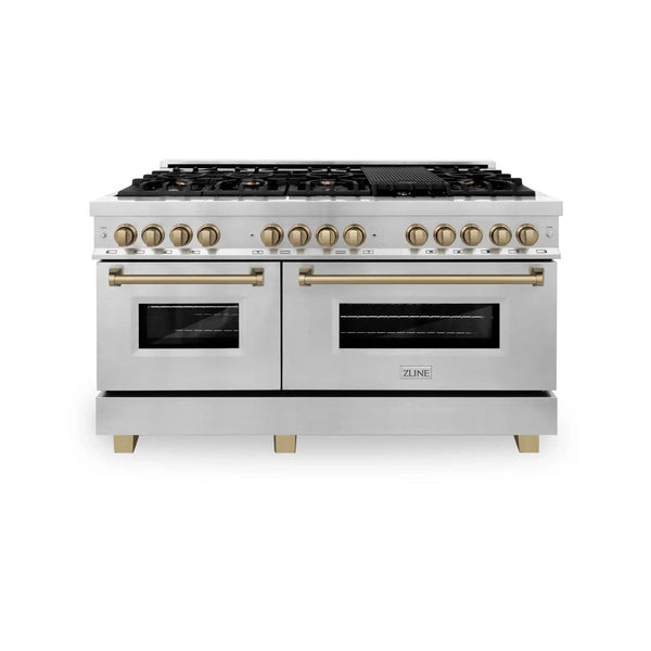 ZLINE 60" Autograph Edition, 7.4 cu. ft. Dual Fuel Range, RAZ-60-CB