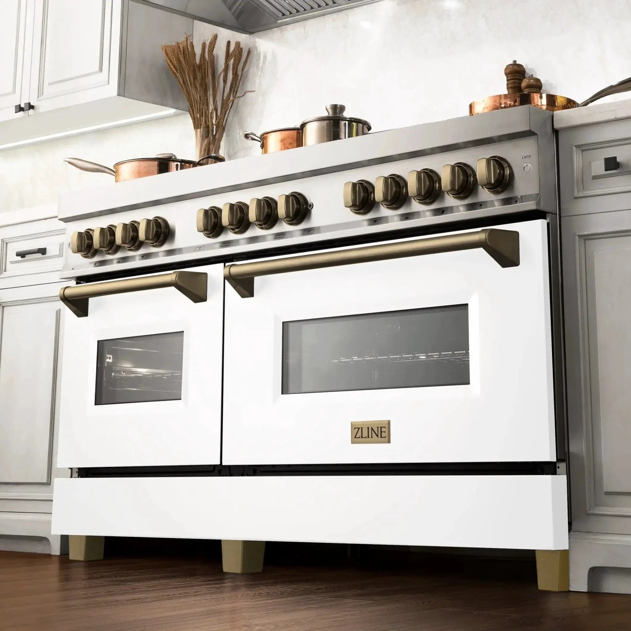 ZLINE 60" Autograph Edition, 7.4 cu. ft. Dual Fuel Range, RAZ-WM-60-CB by Farmhouse Kitchen and Bath