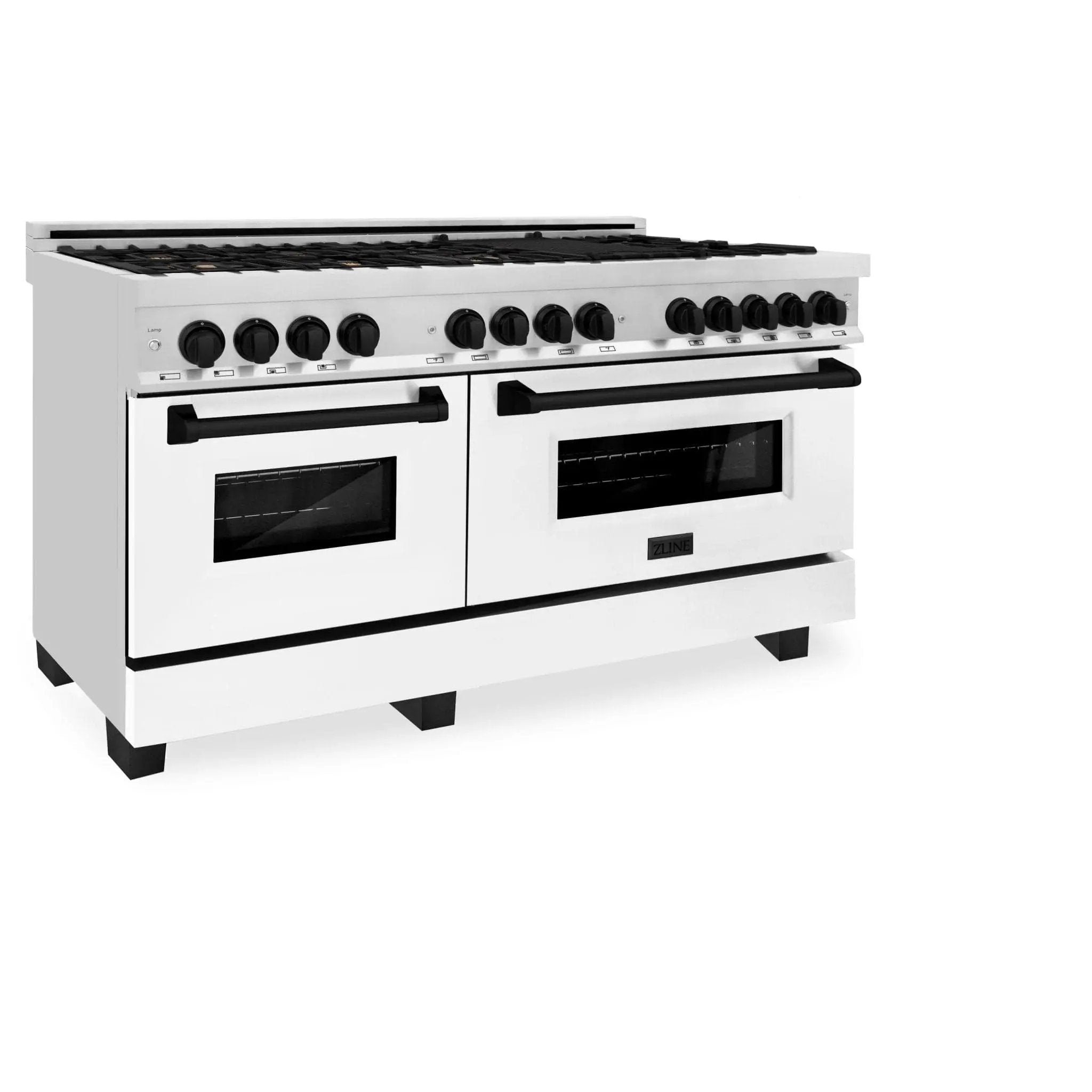 ZLINE 60" Autograph Edition, 7.4 cu. ft. Dual Fuel Range, RAZ-WM-60-MB by Farmhouse Kitchen and Bath