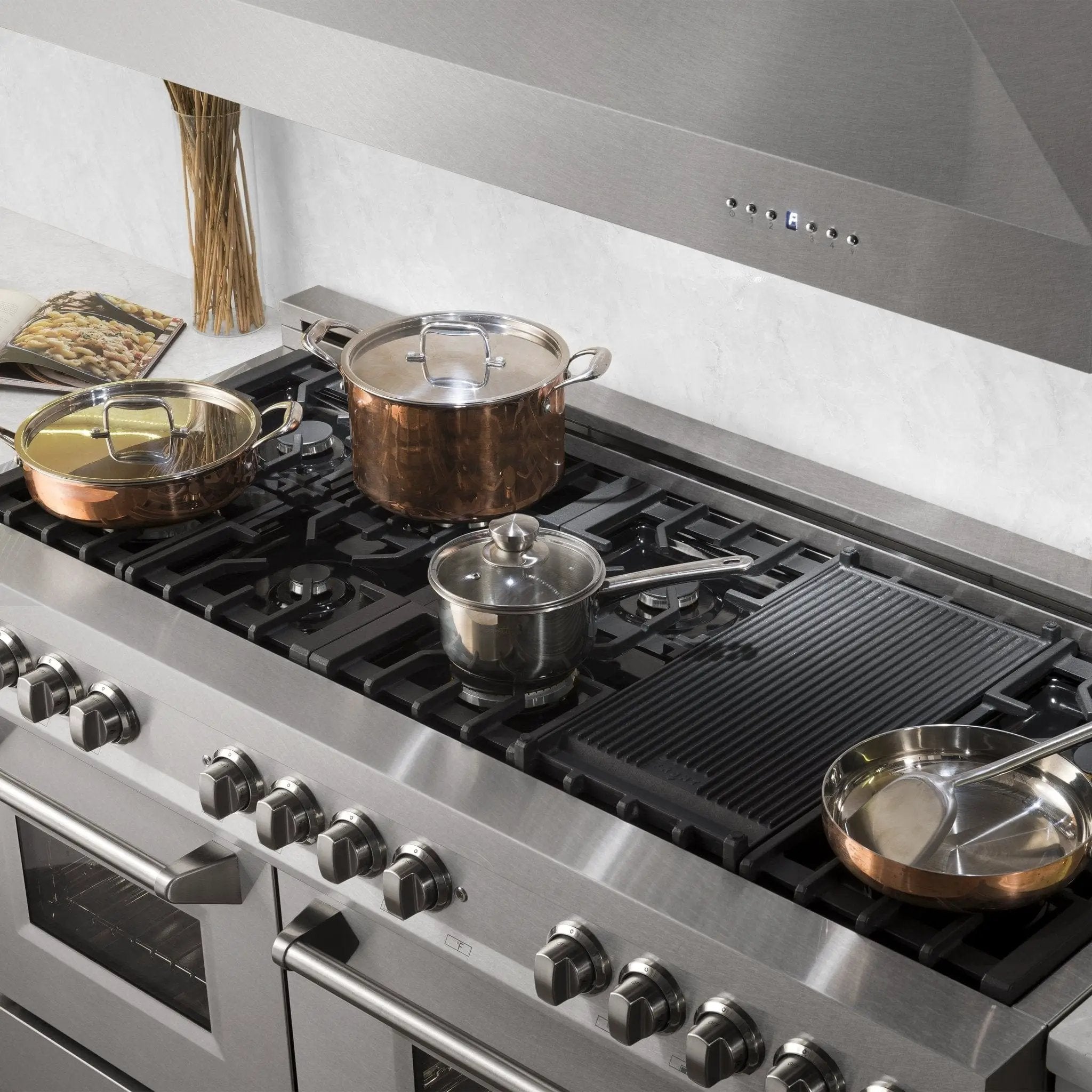 ZLINE 60" Dual Fuel Range, DuraSnow Stainless, RAS-SN-60 by Farmhouse Kitchen and Bath