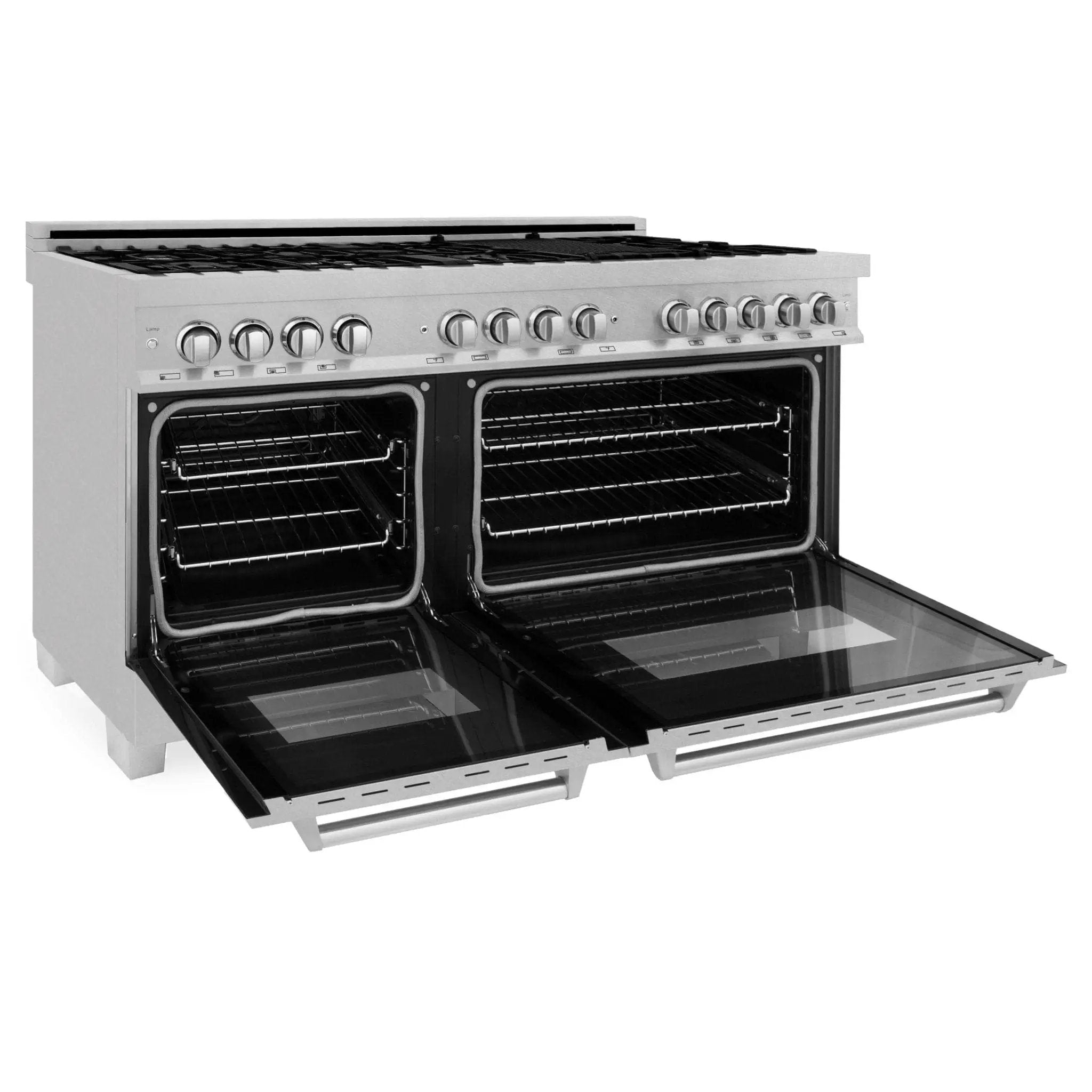 ZLINE 60" Dual Fuel Range, DuraSnow Stainless, RAS-SN-60 by Farmhouse Kitchen and Bath