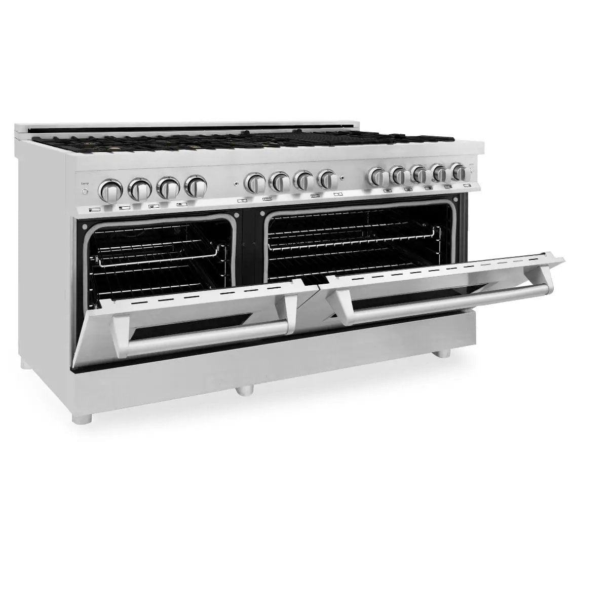 ZLINE 60" Dual Fuel Range In Stainless Steel, Brass Burners, RA-BR-60 by Farmhouse Kitchen and Bath
