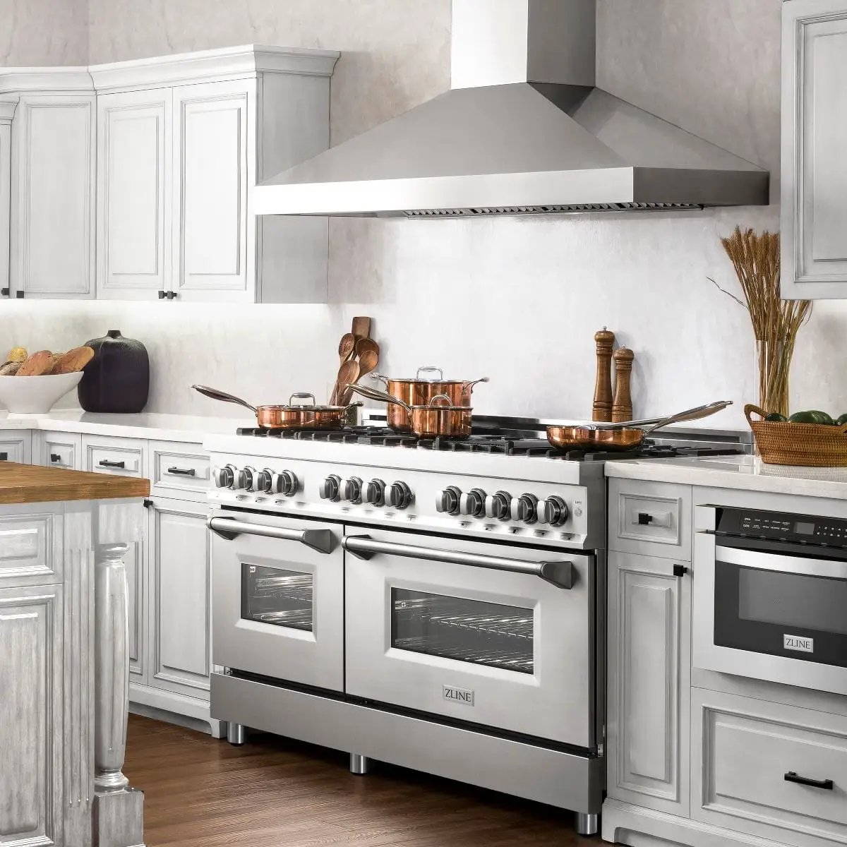 ZLINE 60" Dual Fuel Range In Stainless Steel, Brass Burners, RA-BR-60 by Farmhouse Kitchen and Bath