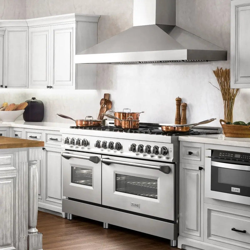 ZLINE 60" Dual Fuel Range In Stainless Steel, Brass Burners, RA-BR-60 by Farmhouse Kitchen and Bath