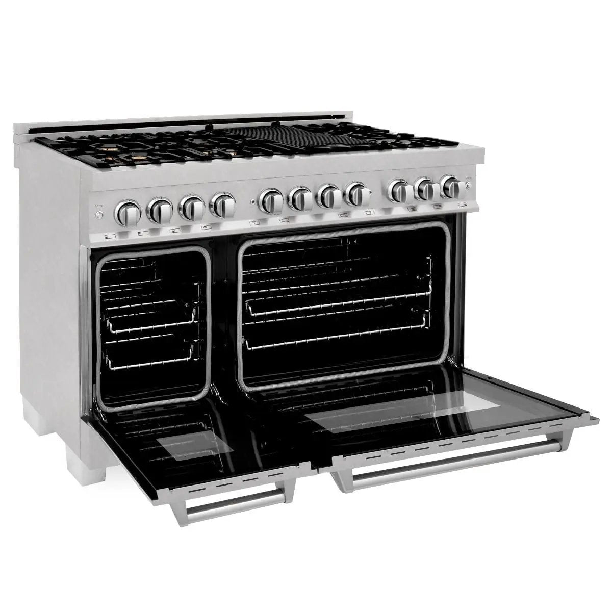 ZLINE 60" Dual Fuel Range, Snow Stainless, Brass Burners, RAS-SN-BR-60 by Farmhouse Kitchen and Bath