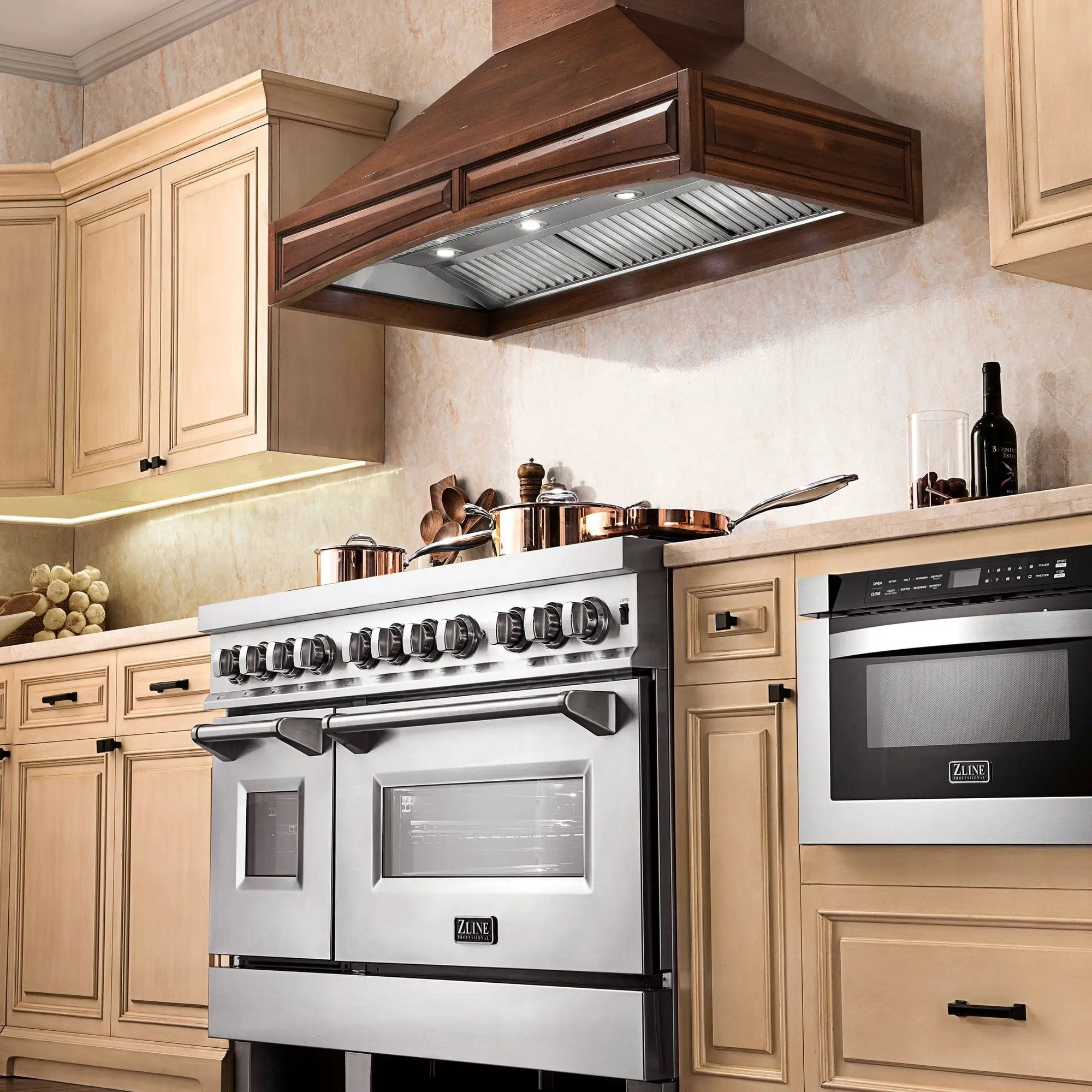 ZLINE 60" Dual Fuel Range, Snow Stainless, Brass Burners, RAS-SN-BR-60 by Farmhouse Kitchen and Bath