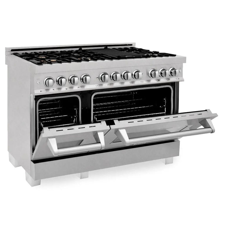 ZLINE 60" Dual Fuel Range, Snow Stainless, Brass Burners, RAS-SN-BR-60 by Farmhouse Kitchen and Bath