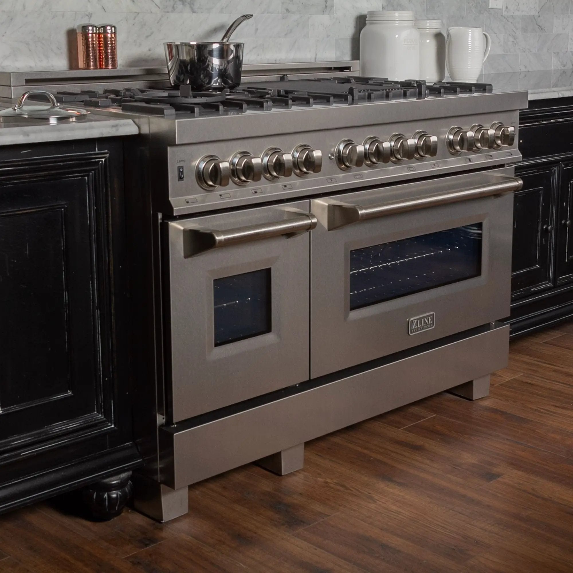 ZLINE 60" Dual Fuel Range, Snow Stainless, Brass Burners, RAS-SN-BR-60 by Farmhouse Kitchen and Bath