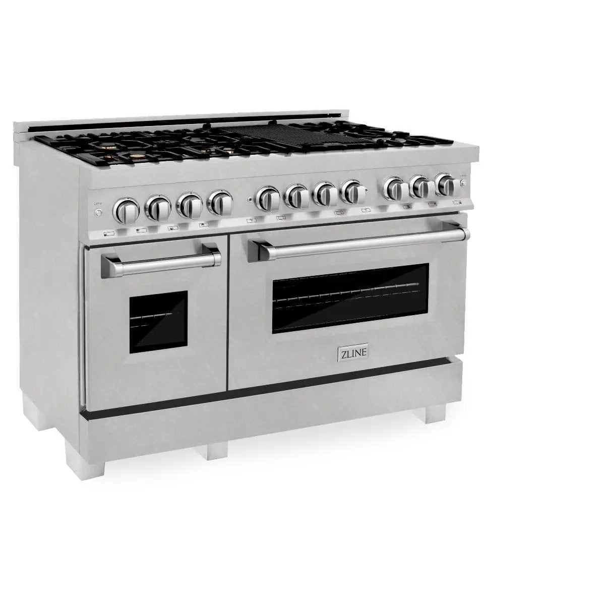 ZLINE 60" Dual Fuel Range, Snow Stainless, Brass Burners, RAS-SN-BR-60 by Farmhouse Kitchen and Bath