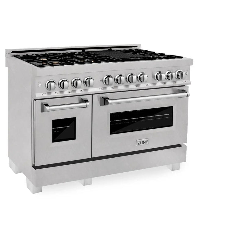 ZLINE 60" Dual Fuel Range, Snow Stainless, Brass Burners, RAS-SN-BR-60 by Farmhouse Kitchen and Bath