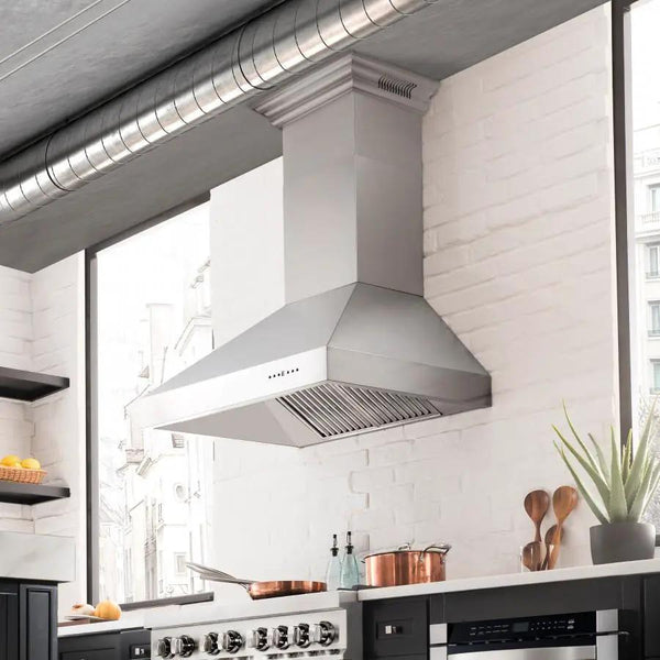 ZLINE 60" Professional Wall Range Hood, Built-in CrownSound Bluetooth Speakers, 697CRN-BT-60, photo 2 of 12