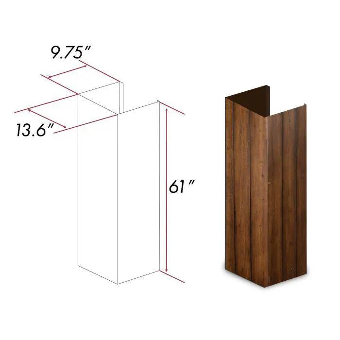 ZLINE 61" Wooden Chimney Extension, Ceiling for 12 ft. (KPLL-E) by Farmhouse Kitchen and Bath