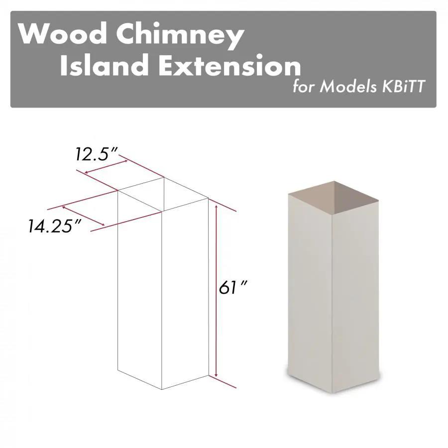 ZLINE 61" Wooden Chimney Extension, Ceilings up to 12.5', KBiTT-E by Farmhouse Kitchen and Bath