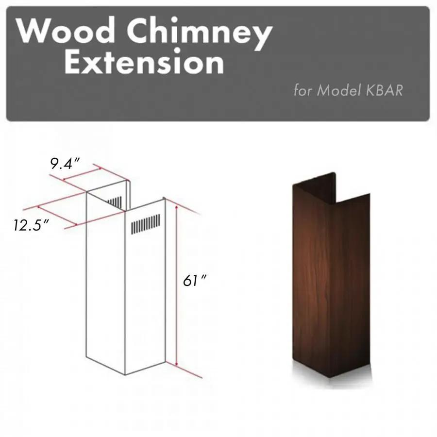 ZLINE 61" Wooden Chimney Extension for Ceilings up to 12.5', KBAR-E by Farmhouse Kitchen and Bath