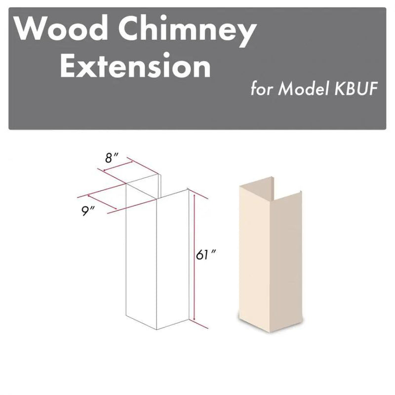 ZLINE 61" Wooden Chimney Extension for Ceilings up to 12.5', KBUF-E by Farmhouse Kitchen and Bath