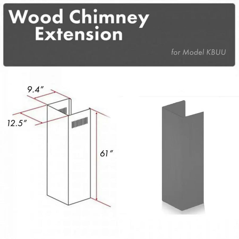 ZLINE 61" Wooden Chimney Extension for Ceilings up to 12.5', KBUU-E by Farmhouse Kitchen and Bath
