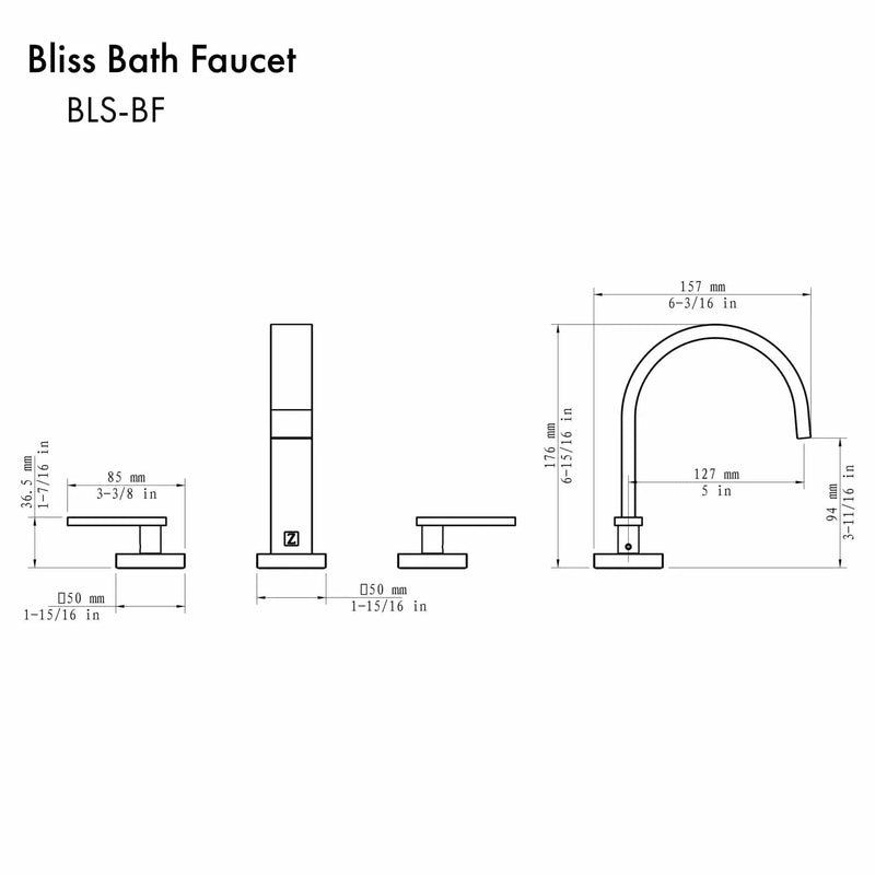 ZLINE Bliss Bath Faucet , BLS-BF-PG by Farmhouse Kitchen and Bath