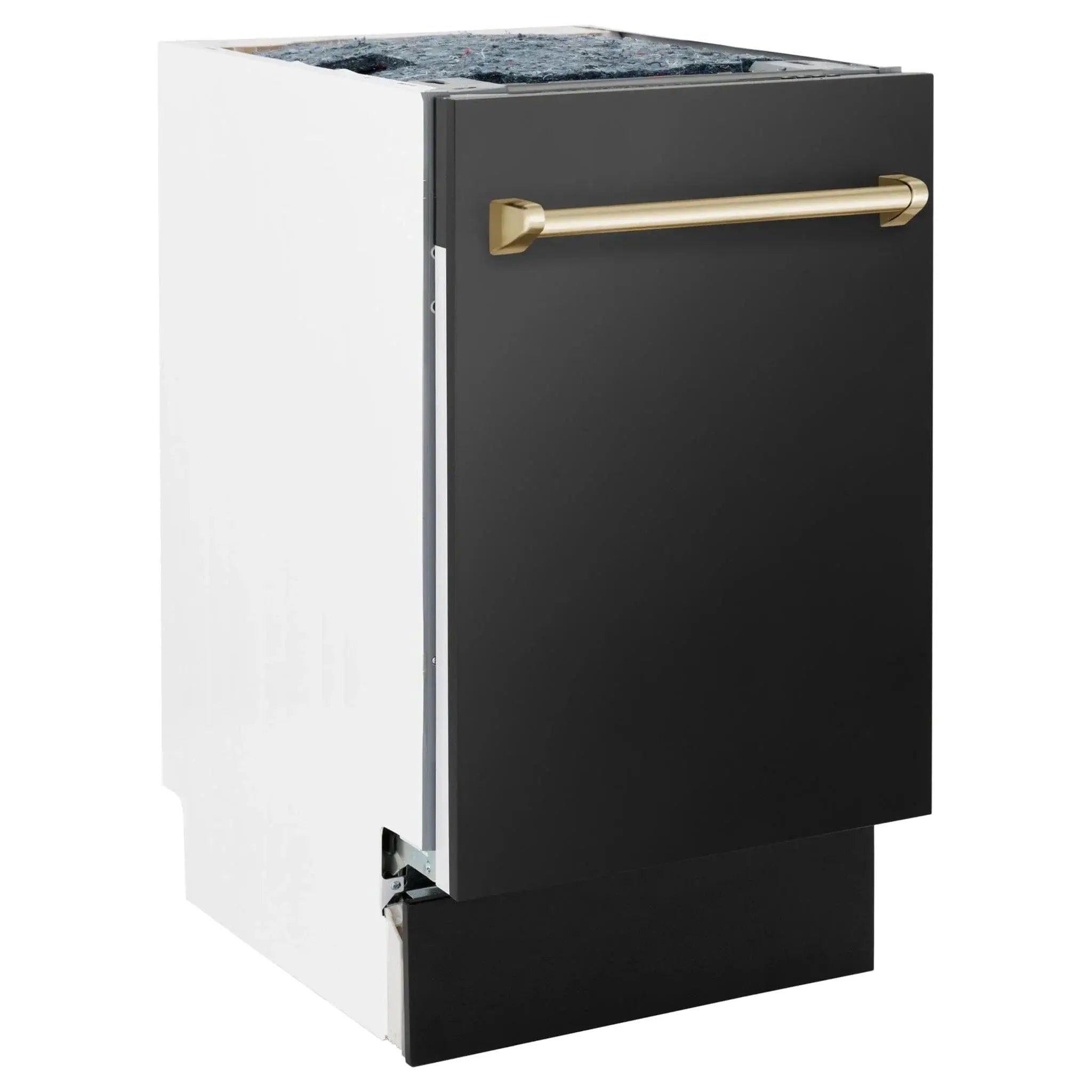 ZLINE Autograph 18" Dishwasher Black Stainless, Bronze, DWVZ-BS-18-CB by Farmhouse Kitchen and Bath