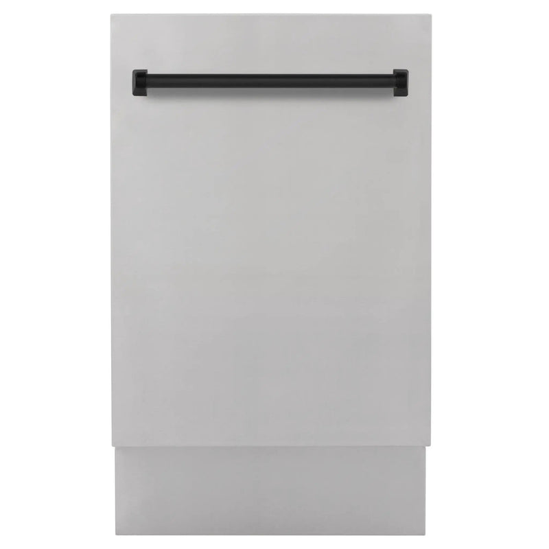 ZLINE Autograph 18" Dishwasher Stainless Door, Black DWVZ-304-18-MB by Farmhouse Kitchen and Bath