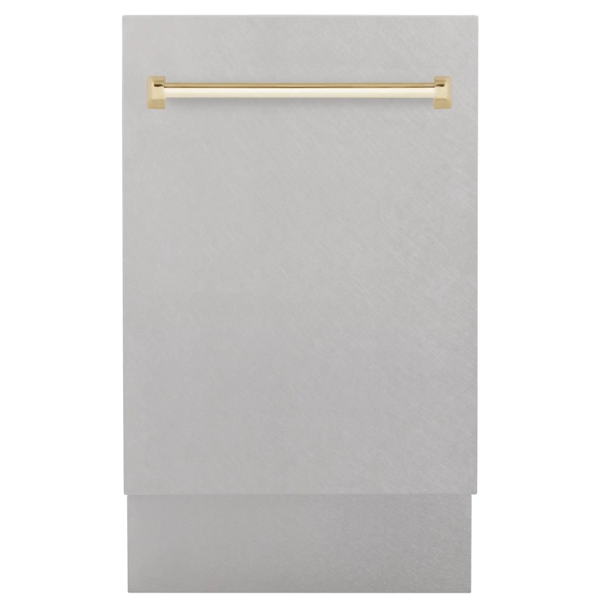ZLINE Autograph 18" DuraSnow Dishwasher, Gold Handle DWVZ-SN-18-G by Farmhouse Kitchen and Bath