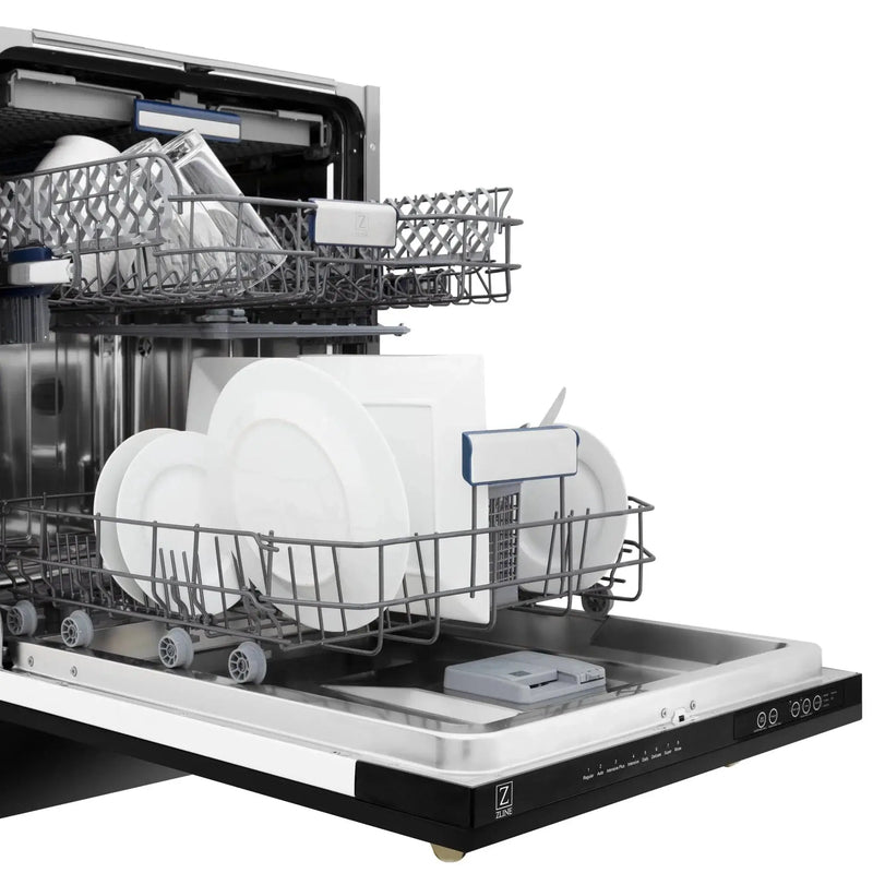 ZLINE Autograph 24" Dishwasher Black Stainless, DWVZ-BS-24-CB by Farmhouse Kitchen and Bath