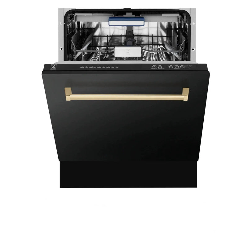 ZLINE Autograph 24" Dishwasher Black Stainless, DWVZ-BS-24-CB by Farmhouse Kitchen and Bath
