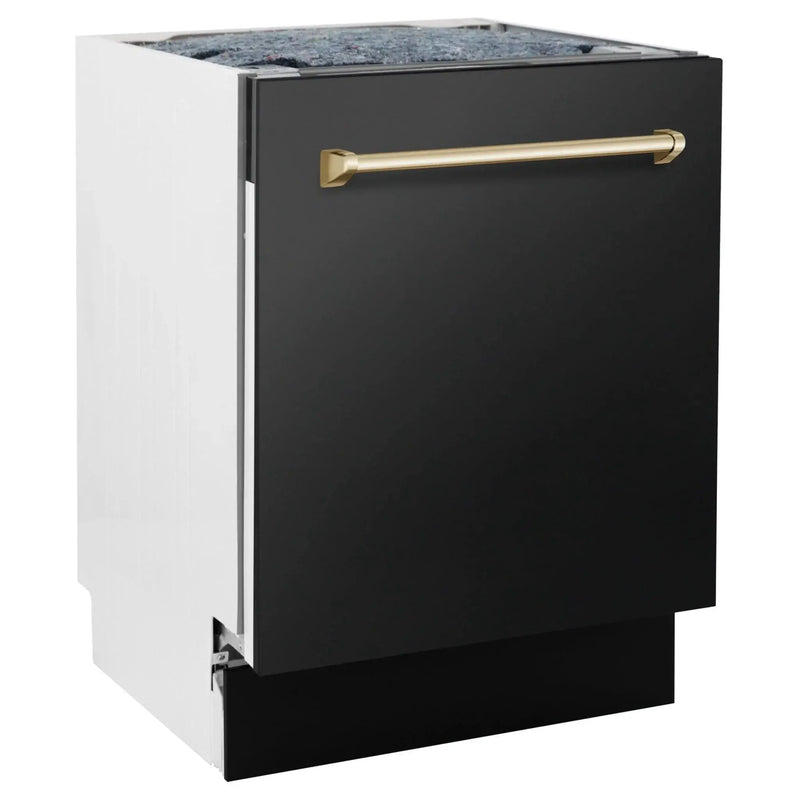 ZLINE Autograph 24" Dishwasher Black Stainless, DWVZ-BS-24-G by Farmhouse Kitchen and Bath