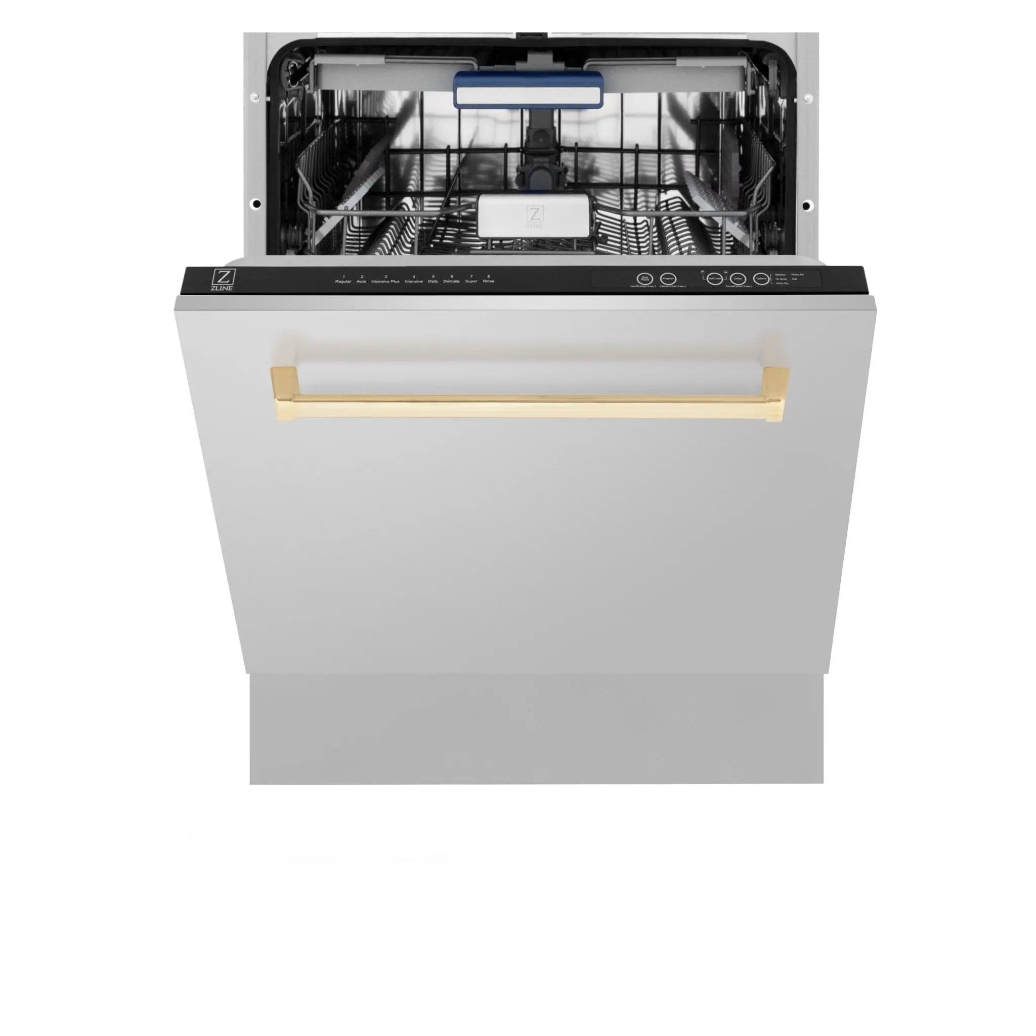 ZLINE Autograph 24" Dishwasher Stainless Door, Gold Handle DWVZ-304-24-G by Farmhouse Kitchen and Bath