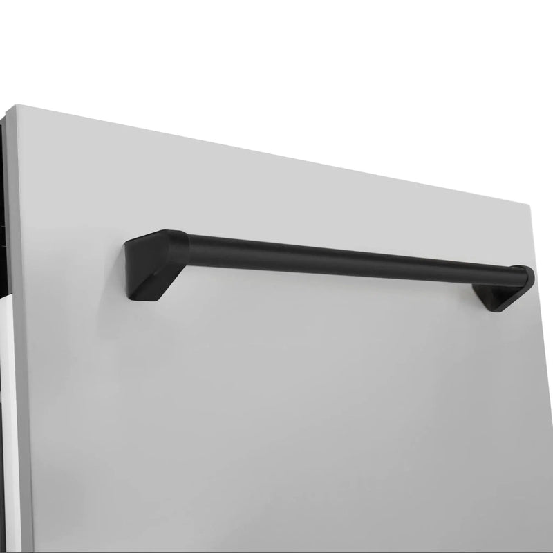 ZLINE Autograph 24" Dishwasher Stainless Door, Matte Black Handle DWVZ-304-24-MB by Farmhouse Kitchen and Bath