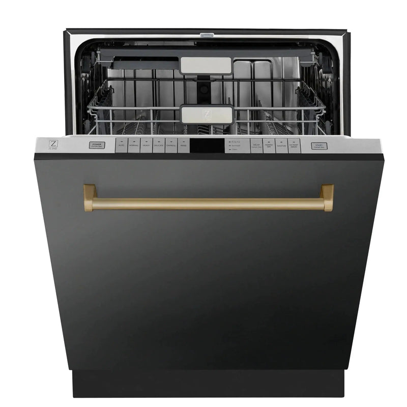 ZLINE Autograph Edition 24" Dishwasher Black Stainless, DWMTZ-BS-24-CB by Farmhouse Kitchen and Bath