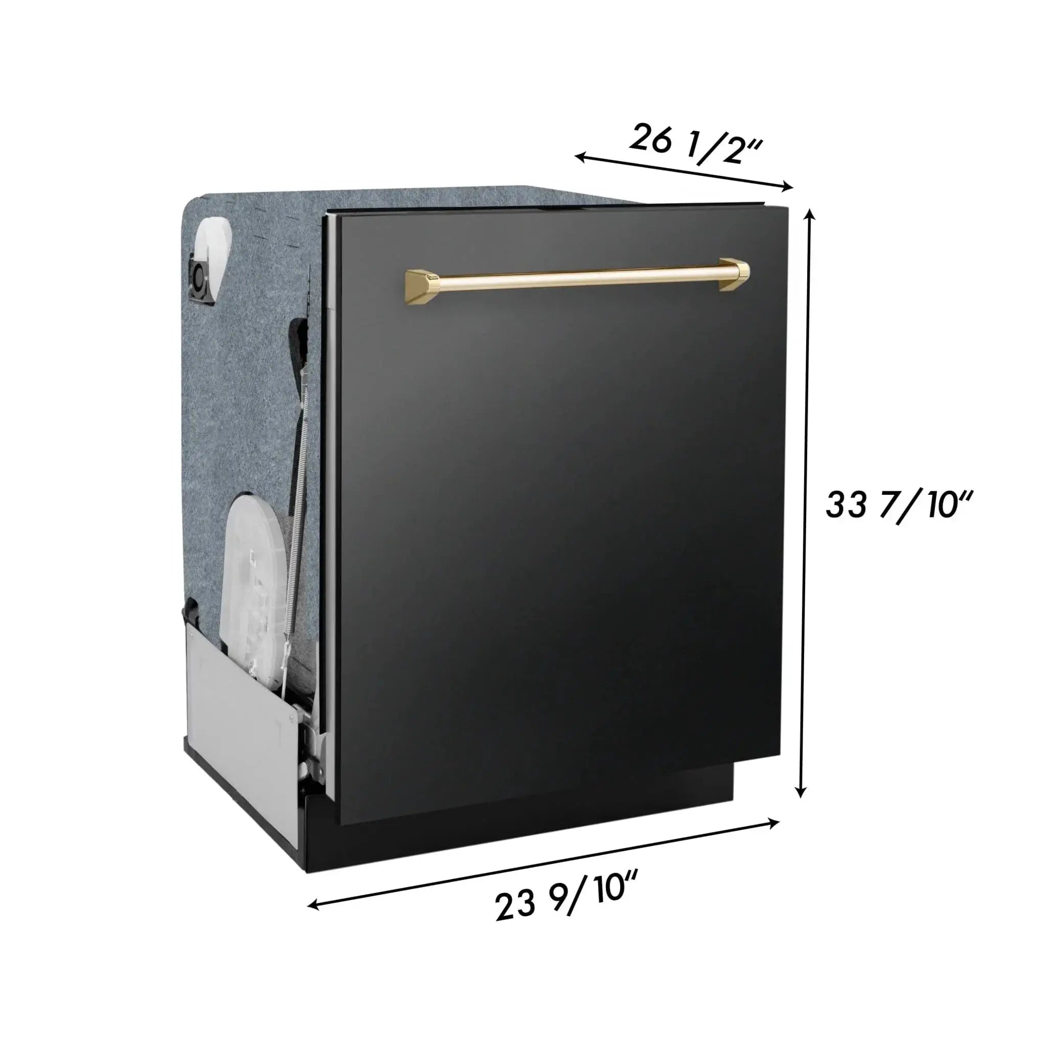 ZLINE Autograph Edition 24" Dishwasher Black Stainless, DWMTZ-BS-24-G by Farmhouse Kitchen and Bath