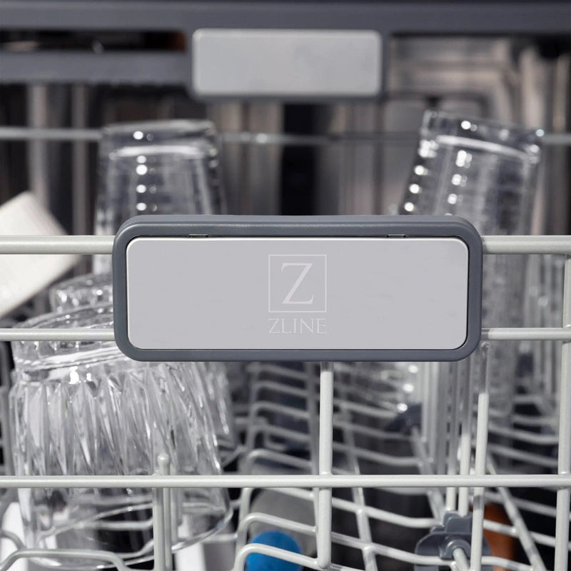 ZLINE Autograph Edition 24" Dishwasher DuraSnow, Gold DWMTZ-SN-24-G by Farmhouse Kitchen and Bath
