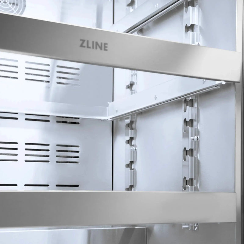 ZLINE Autograph Edition 24 in. Touchstone 151 Can Beverage Fridge With Stainless Steel Glass Door And Polished Gold Handle RBSOZ-GS-24-G by Farmhouse Kitchen and Bath