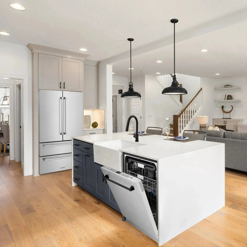 ZLINE Autograph Edition 24" Tall Tub Dishwasher DWMTZ-SN-24-MB by Farmhouse Kitchen and Bath