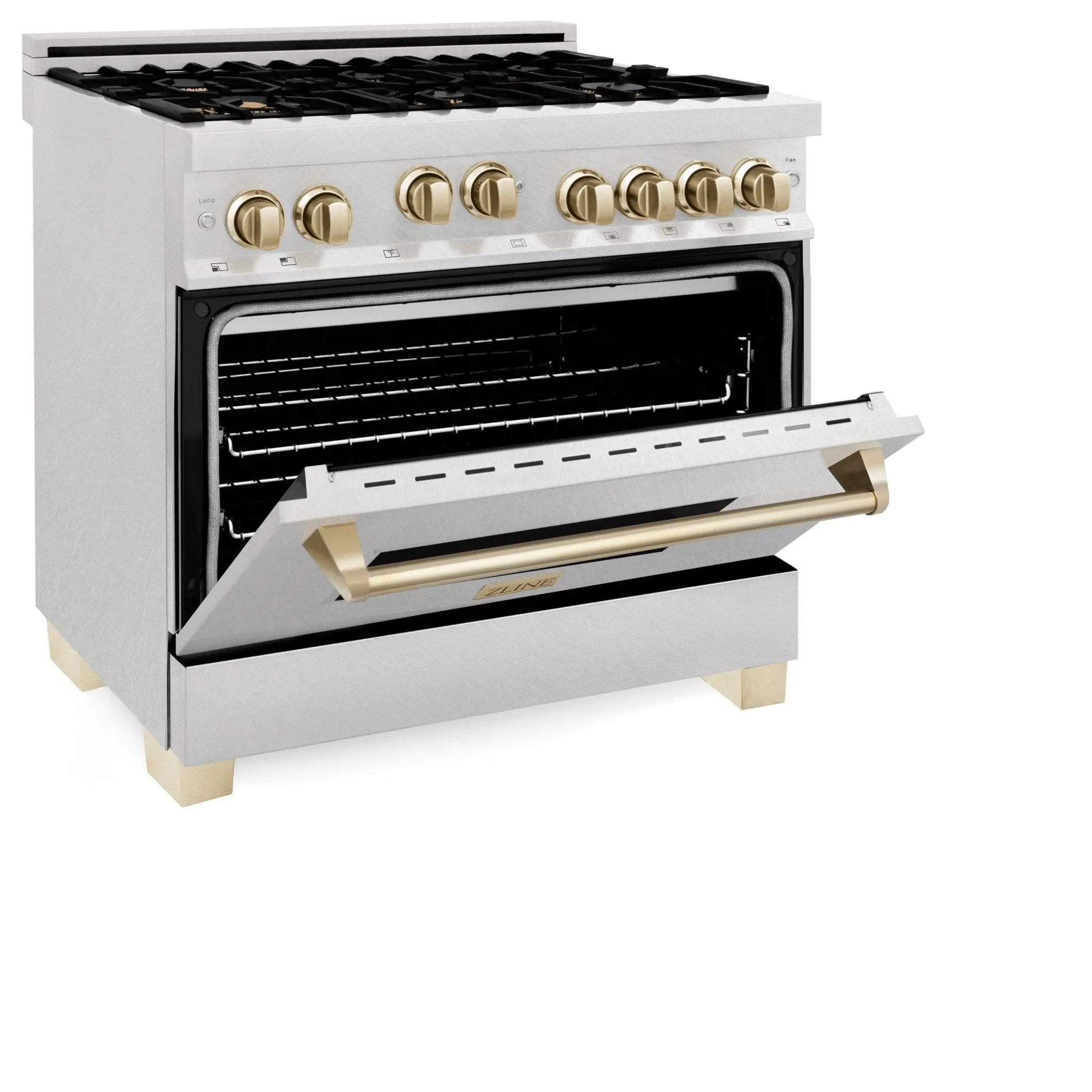 ZLINE Autograph Edition 36" Dual Fuel Range, Gold Accents, RAZ-36-G by Farmhouse Kitchen and Bath