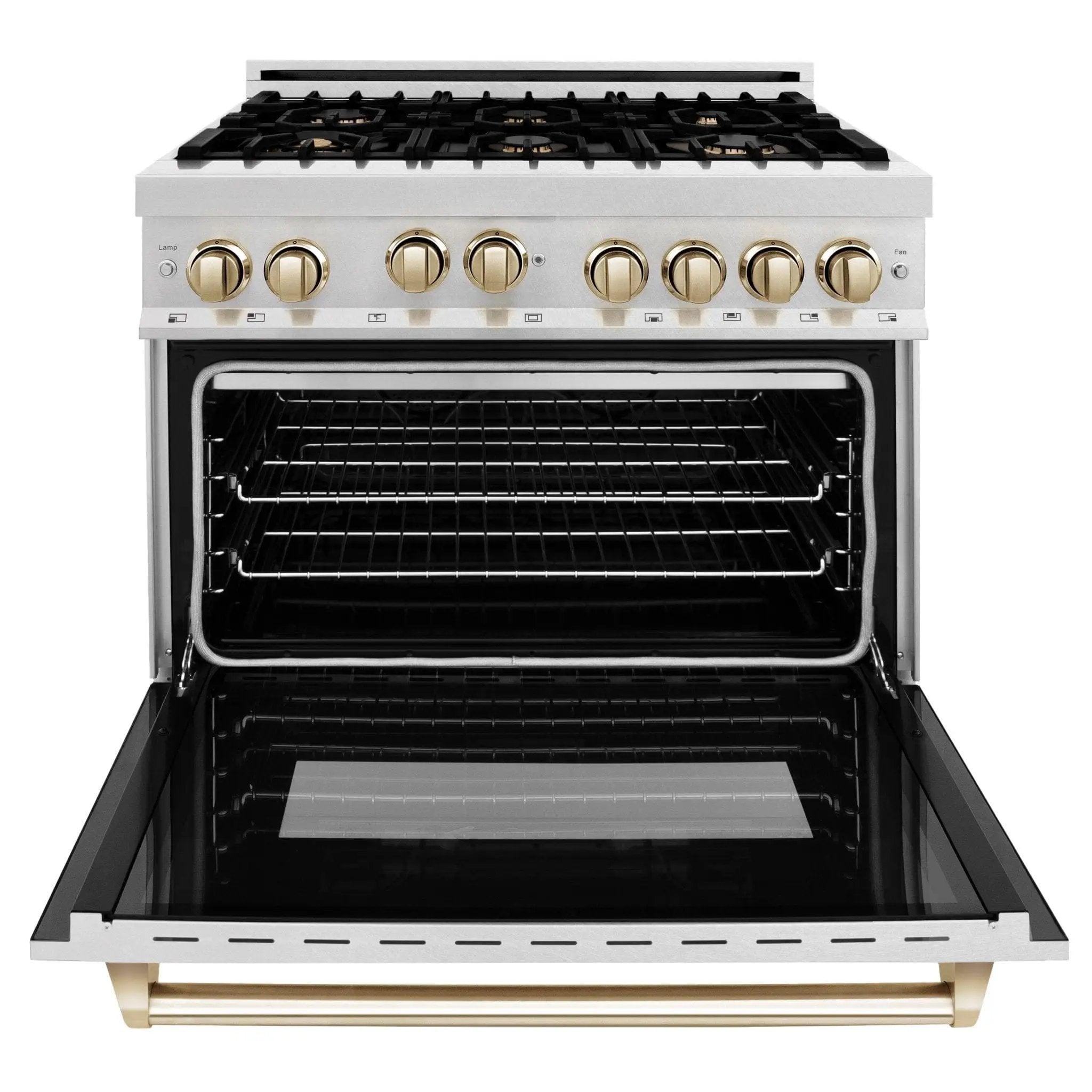 ZLINE Autograph Edition 36" Dual Fuel Range, Gold Accents, RAZ-36-G by Farmhouse Kitchen and Bath