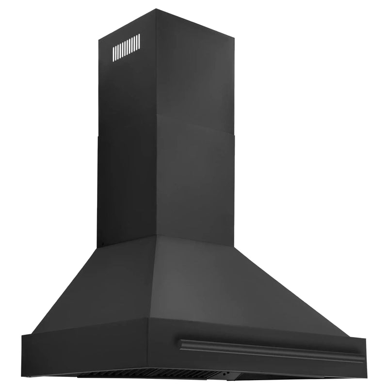 ZLINE Black Stainless Steel Range Hood with Black Stainless Steel Handle - BS655-36-BS by Farmhouse Kitchen and Bath