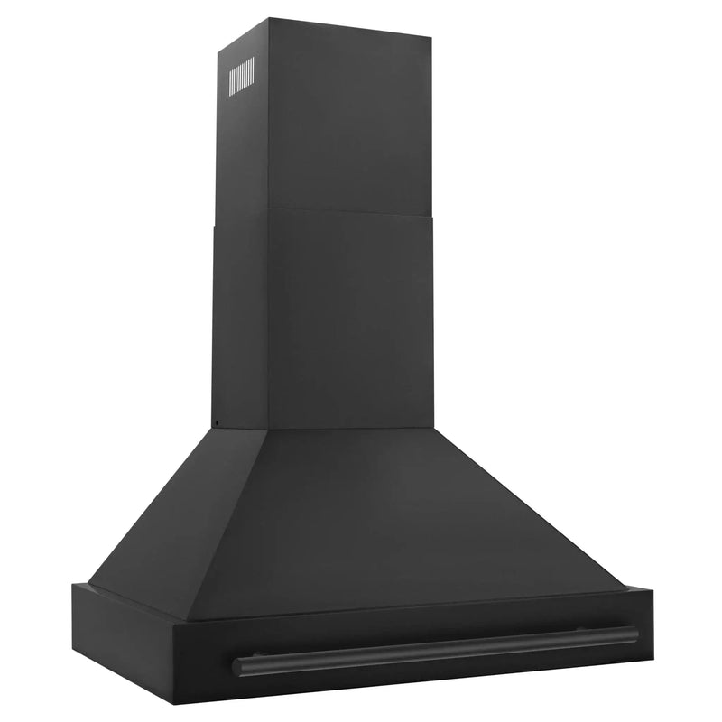 ZLINE Black Stainless Steel Range Hood with Black Stainless Steel Handle - BS655-36-BS by Farmhouse Kitchen and Bath