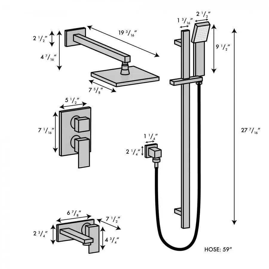 ZLINE Bliss Shower System in Electric Matte Black, BLS-SHS-MB by Farmhouse Kitchen and Bath