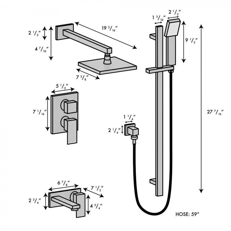 ZLINE Bliss Shower System in Polished Gold, BLS-SHS-PG by Farmhouse Kitchen and Bath
