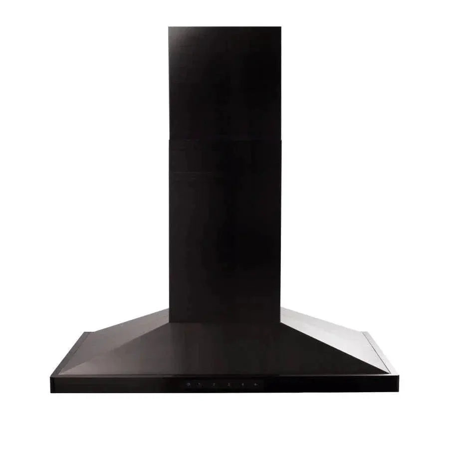 ZLINE Convertible Vent Island Mount Range Hood in Black Stainless Steel BSGL2iN-42 by Farmhouse Kitchen and Bath