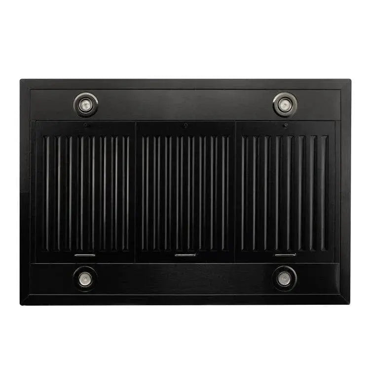 ZLINE Convertible Vent Island Mount Range Hood in Black Stainless Steel BSGL2iN-42 by Farmhouse Kitchen and Bath