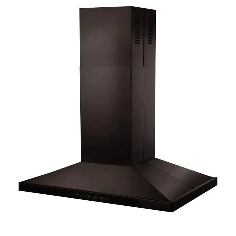 ZLINE Convertible Vent Island Mount Range Hood in Black Stainless Steel BSGL2iN-42 by Farmhouse Kitchen and Bath