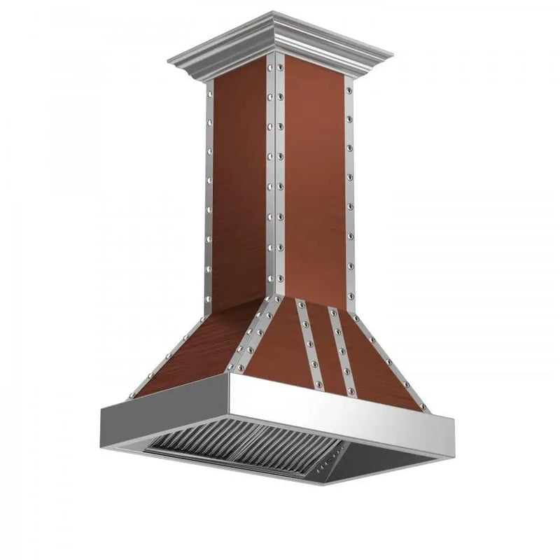 ZLINE 30" Copper Finish Island Range Hood, 655i-CSSSS-30 by Farmhouse Kitchen and Bath