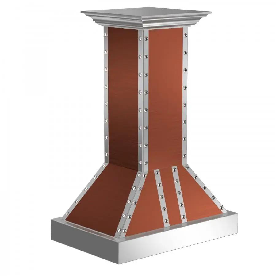 ZLINE 30" Copper Finish Island Range Hood, 655i-CSSSS-30 by Farmhouse Kitchen and Bath